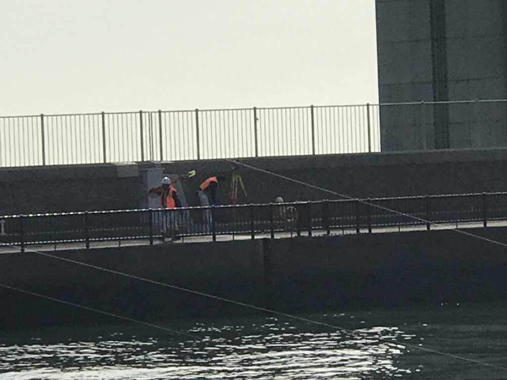 若洲海浜公園海釣り施設修理調査